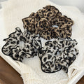 Vintage Leopard Print Ruffled Hair Scrunchies 6W6HSR388