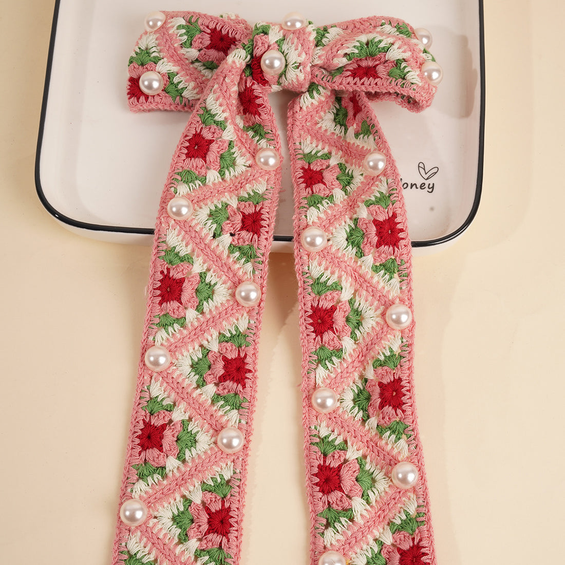 Boho Floral Pearl Hair Barrette - DippedShop Wholesale - #3491