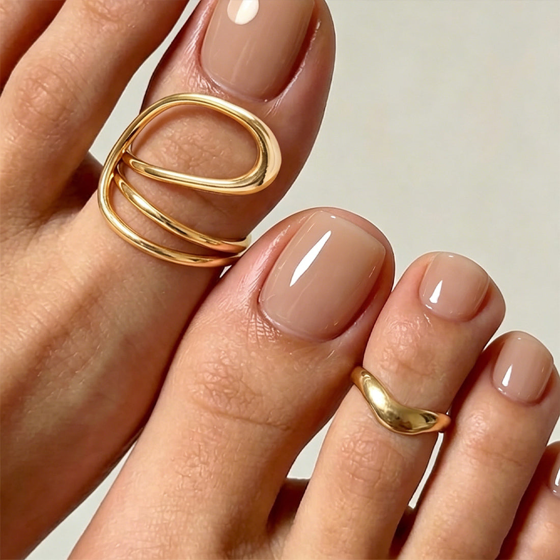 Geometric Twisted Toe Ring - DippedShop Wholesale - #1667