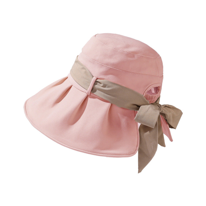 Elegant Bow Knot Wide Brim Bucket Hat 8BK6HAT158T
