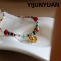 Bohemian Style Natural Stone Beaded Necklace - DippedShop Wholesale - #8195