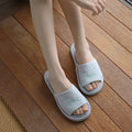 Striped Bow Embroidered Slippers - DippedShop Wholesale - #9603