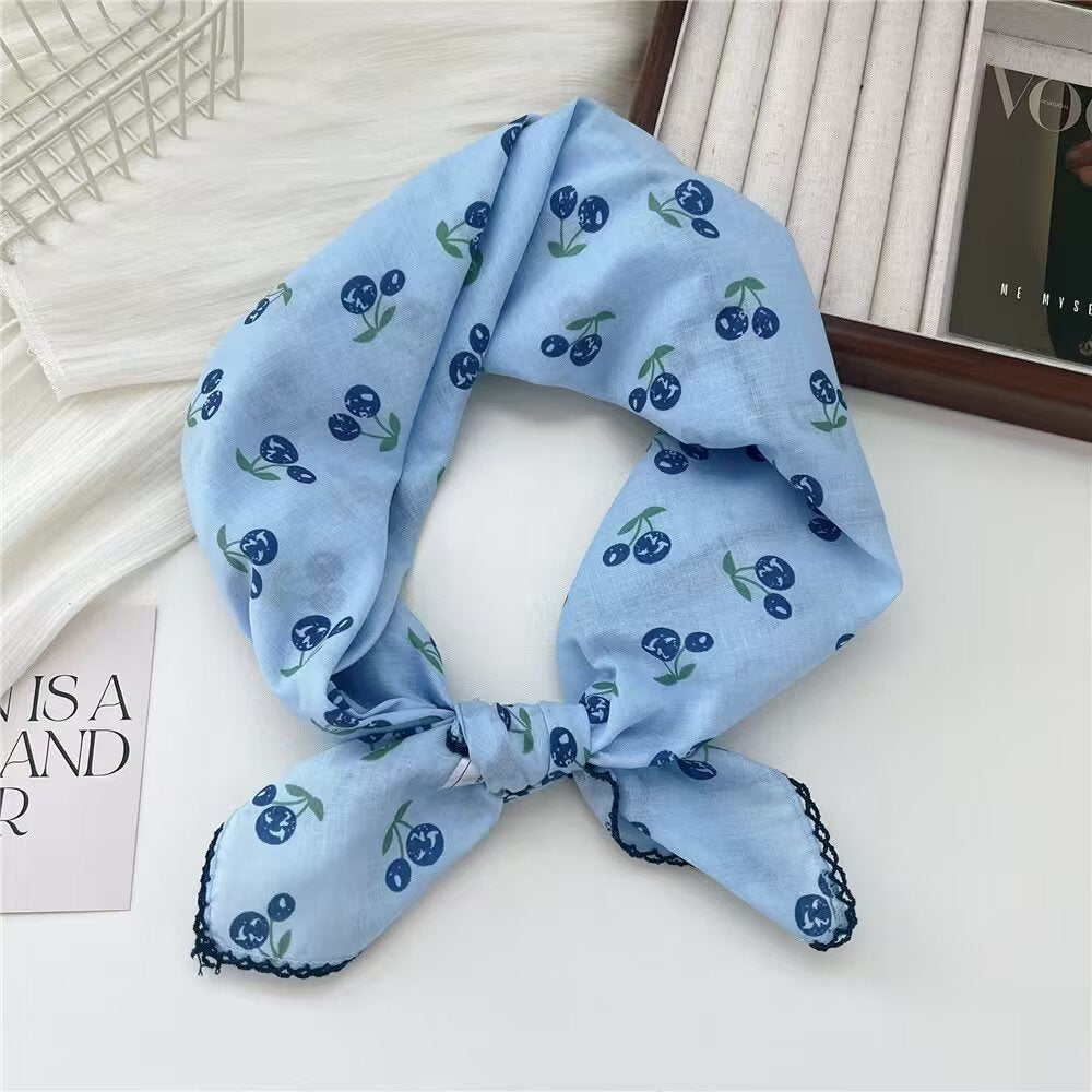 Flower Print Square Scarf - DippedShop Wholesale - #6339