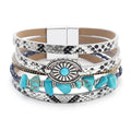 Vintage Multi Layer Snack Print PU Bracelets 6W6JBR497