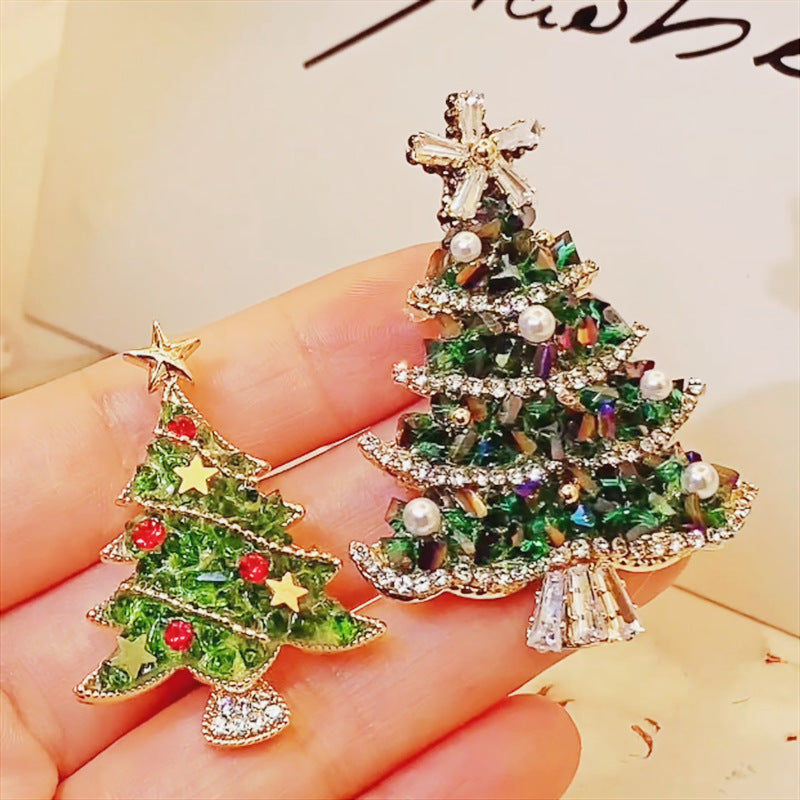 Christmas Tree Rhinestone Brooch DPJB1940