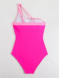 Vintage One-Shoulder Swimsuit - DippedShop Wholesale - #2707