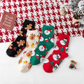 Cute Christmas Pattern Crew Socks 6W8FSO904