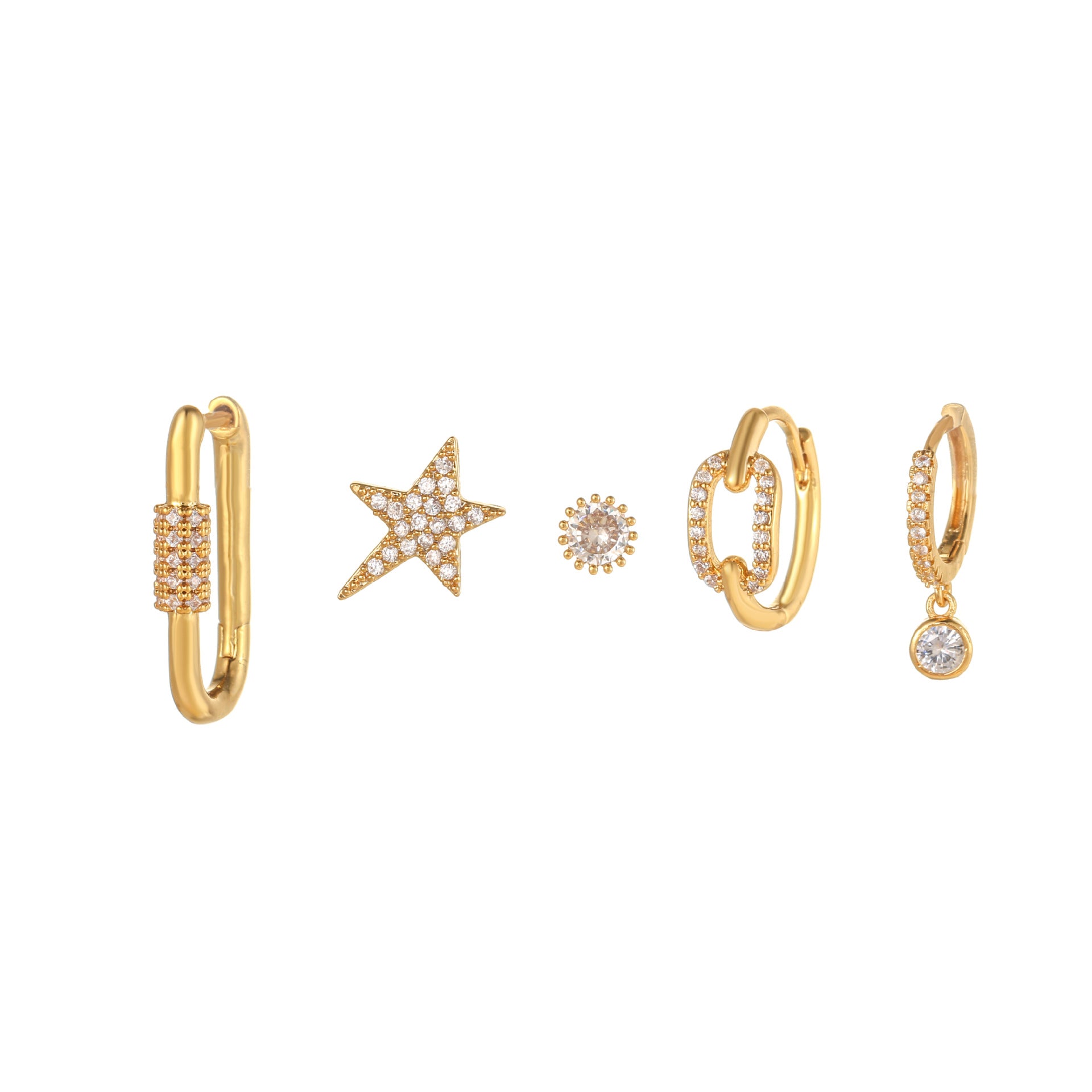 Stylish Gold Plated Moon Penda - DippedShop Wholesale - #5107
