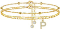 Trendy Initial Letter Gold Pla - DippedShop Wholesale - #6451
