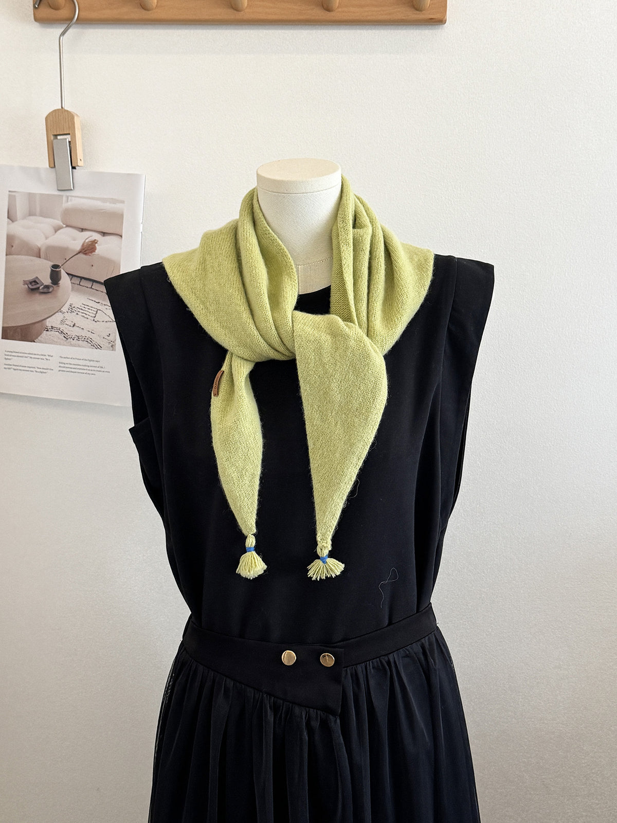 Knit Triangle Scarf - DippedShop Wholesale - #6323