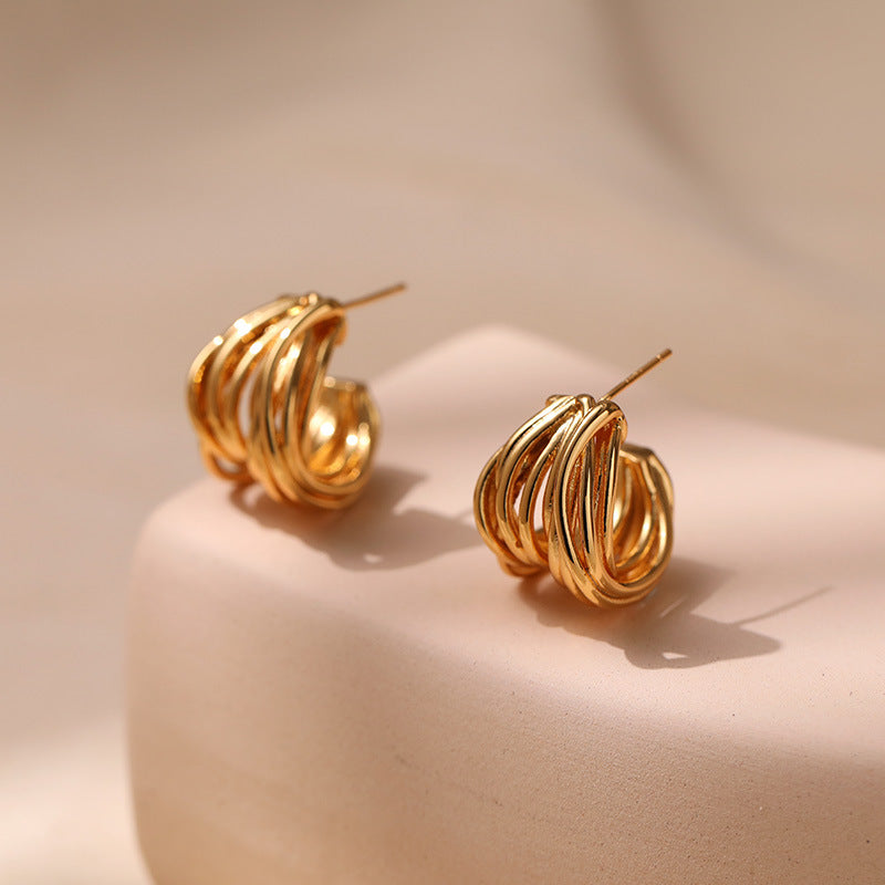 Irregular Geometric Linear Simple Stud Earrings DPJE1210