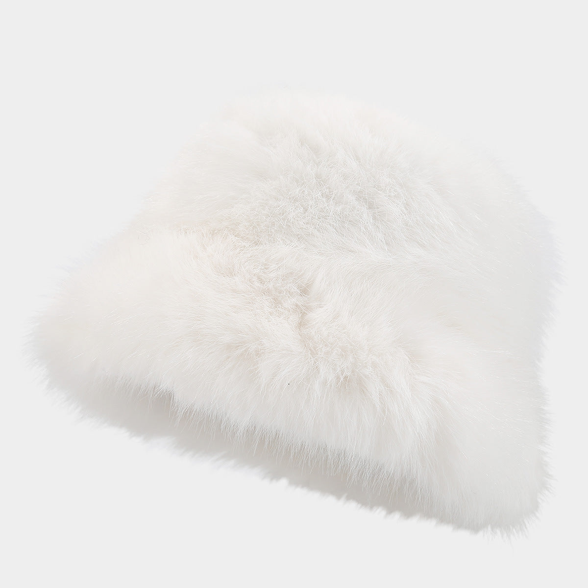 Vintage Fluffy Plush Thick Warm Bucket Hat 6W6HAT535