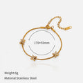 Minimalist Cubic Zirconia Gold Plated Chain Bracelet 6W6JBR522