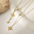 Elegant Gold Plated Rhinestones Sunflower Pendant Necklace 6W6JNC630