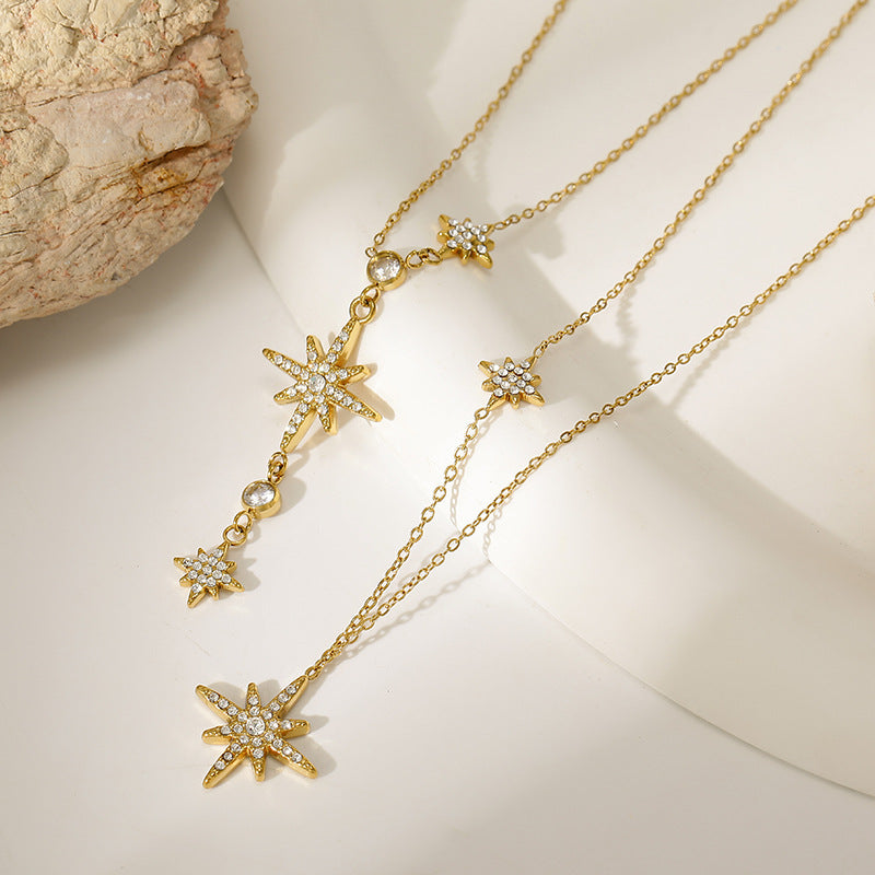 Elegant Gold Plated Rhinestones Sunflower Pendant Necklace 6W6JNC630