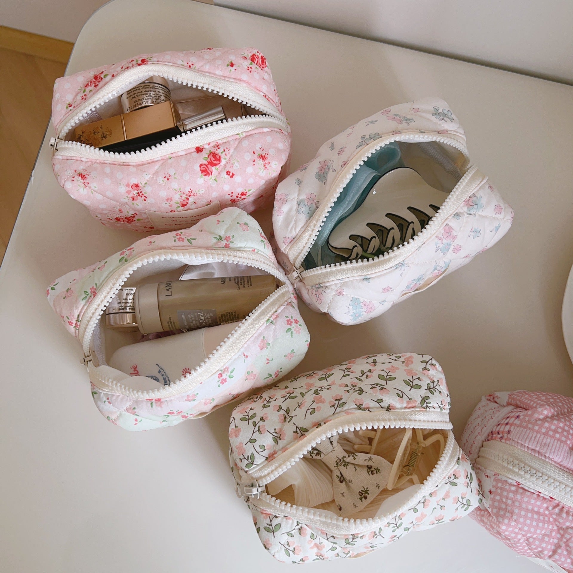 Quilted Cotton Boat shaped Storage Bag MK2BLW6C5CO69