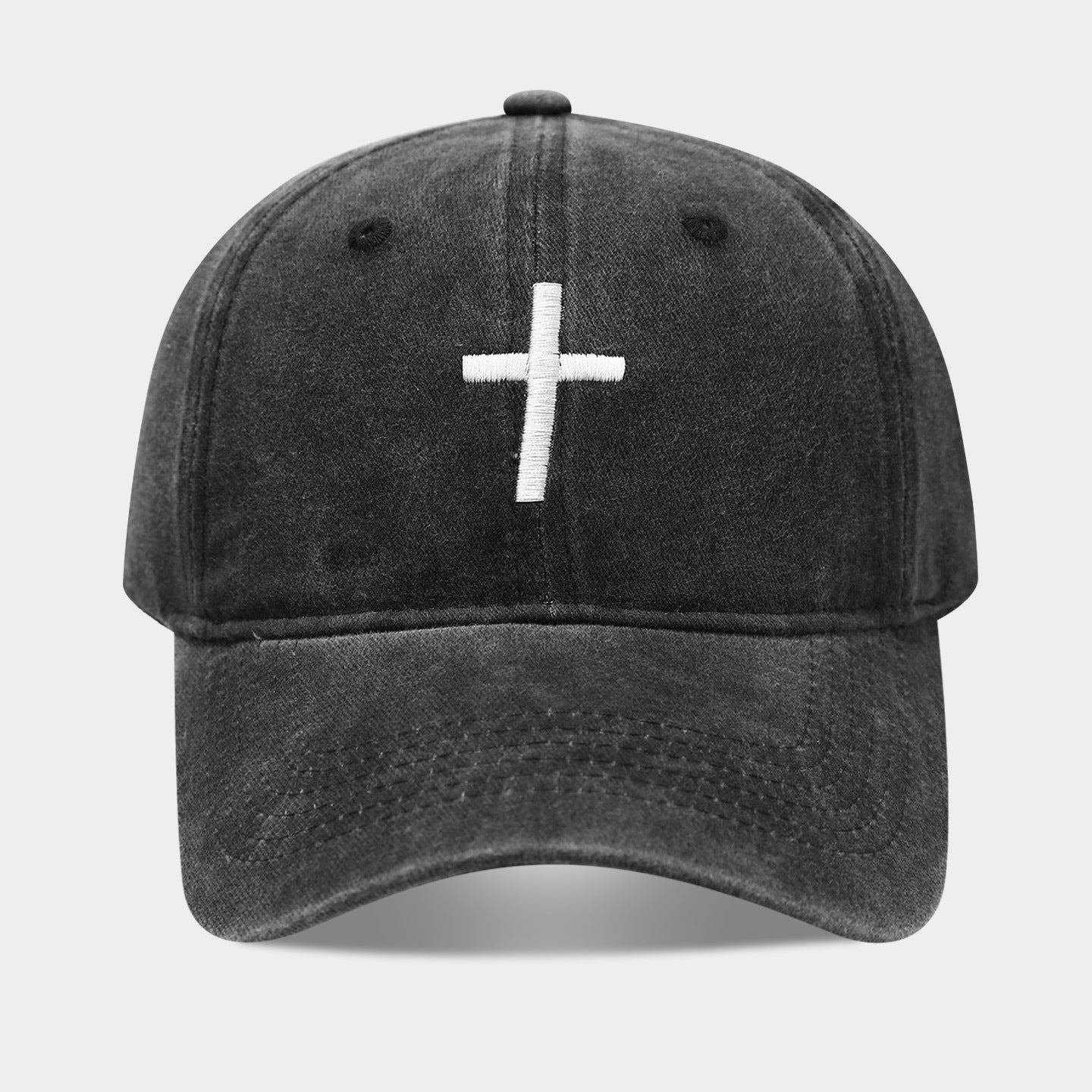 Solid Cross Embroidery Baseball Cap - DippedShop Wholesale - #5315