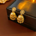 Bell Gold Dome Statement Drop Earrings 6W6JER794