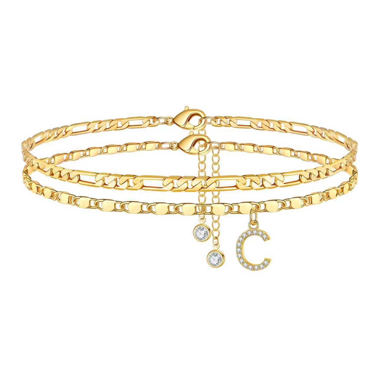 Elegant Gold Plated Double Lay - DippedShop Wholesale - #2979