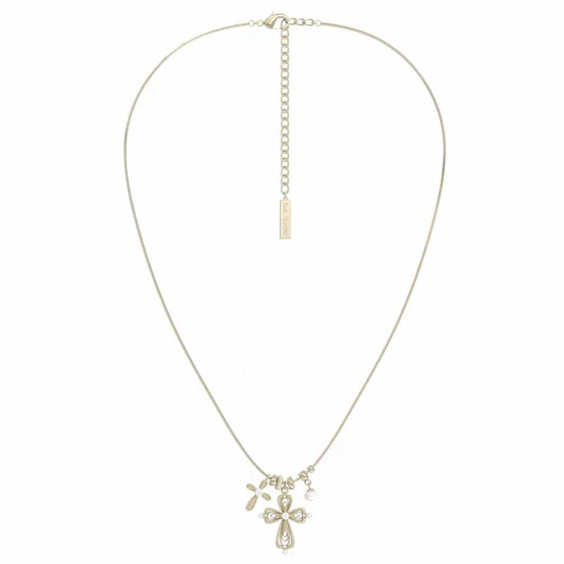 Cross Pendant Pearl Necklace - DippedShop Wholesale - #6563