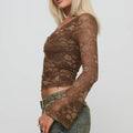 Floral Lace Cropped Top - DippedShop Wholesale - #4371