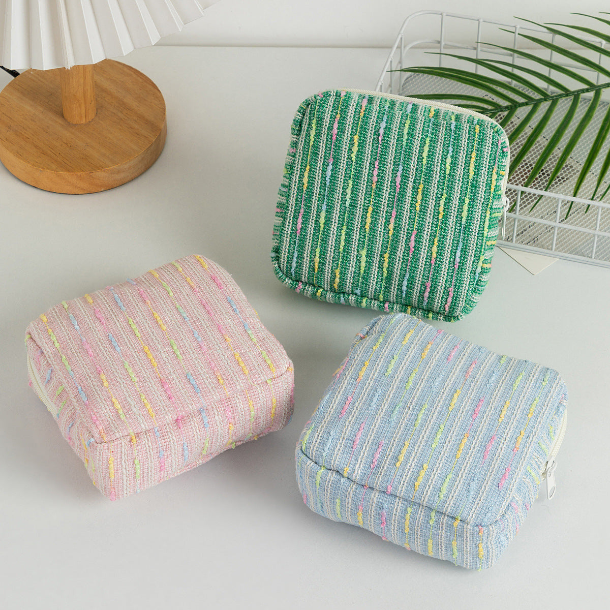 Striped Rainbow Storage Bag - DippedShop Wholesale - #3603