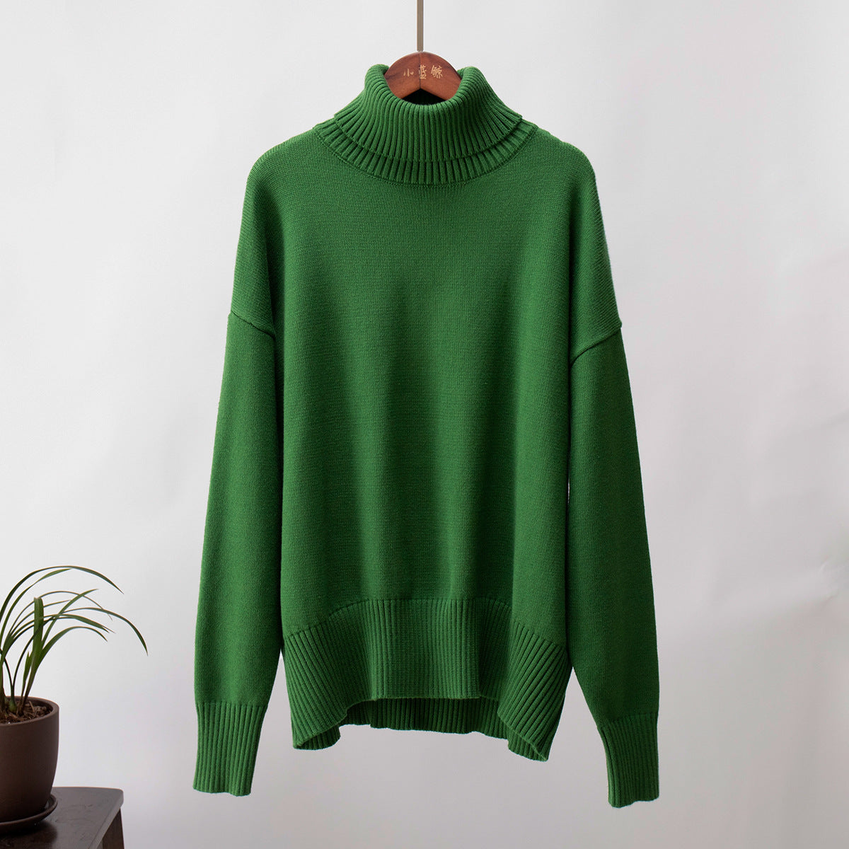 High Collar Loose Sweater - DippedShop Wholesale - #8531