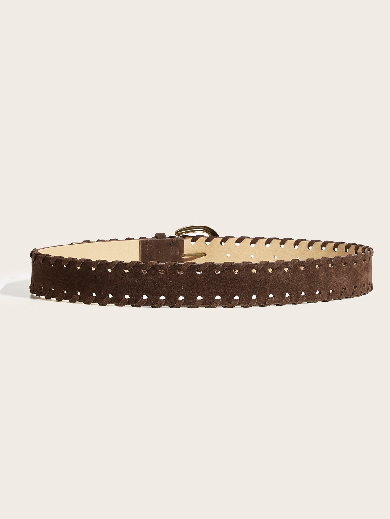 Vintage Braided Edge Pin Buckle Suede Belt MK2LEEP6W6JBT47