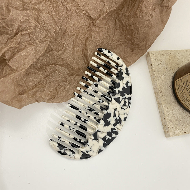 Vintage Leopard Half-Moon Acetate Hair Combs MK2PPM6CT5CB38