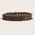 Trendy Faux Fur Wide Rivet Leather Waist Belt MK2LEEP6W6JBT55