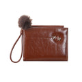 Mini Plush Ball Bowknot PU Coin Purse 6S10BWB137
