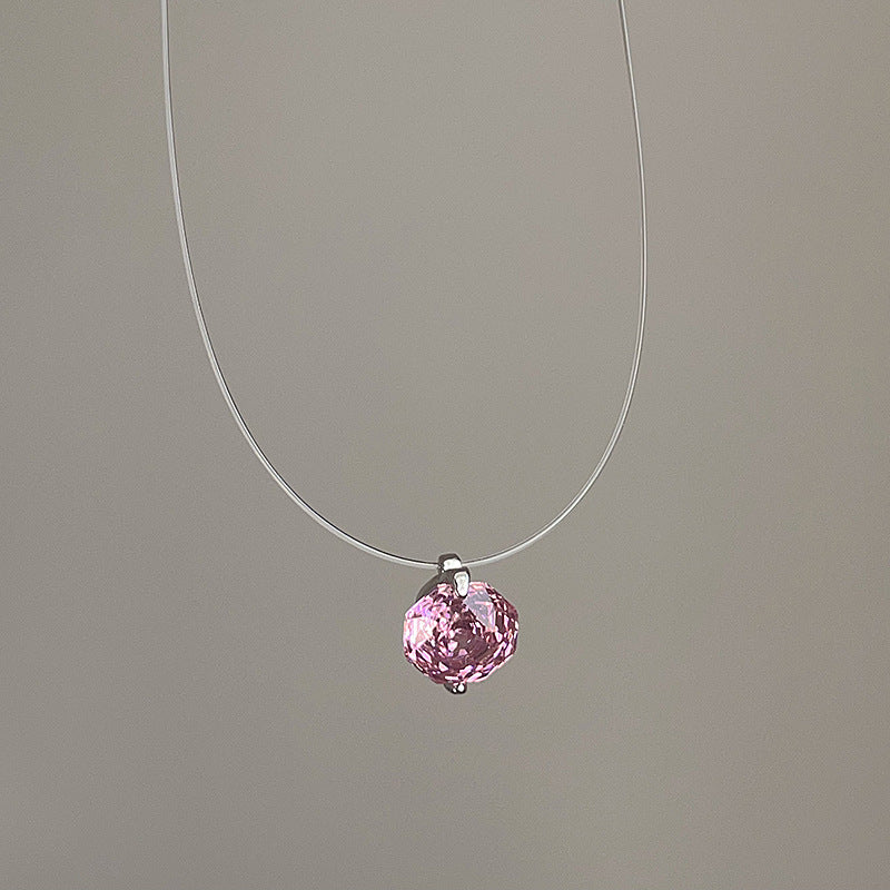 Minimalist Teardrop Cubic Zirconia Choker Necklace 6W6JNC395L
