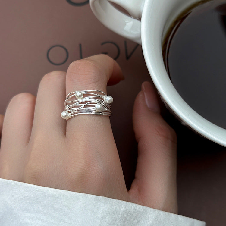 Irregular Pearl Multi-Layer Ring - DippedShop Wholesale - #5059