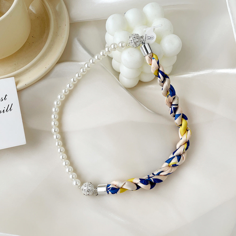 Silk Scarf Necklace - DippedShop Wholesale - #4387