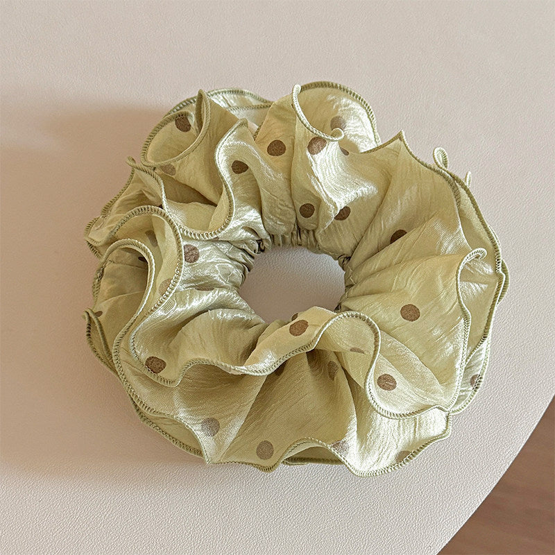 Elegant Satin Polka Dot Hair Scrunchie  MK2BLW6W6HSR36