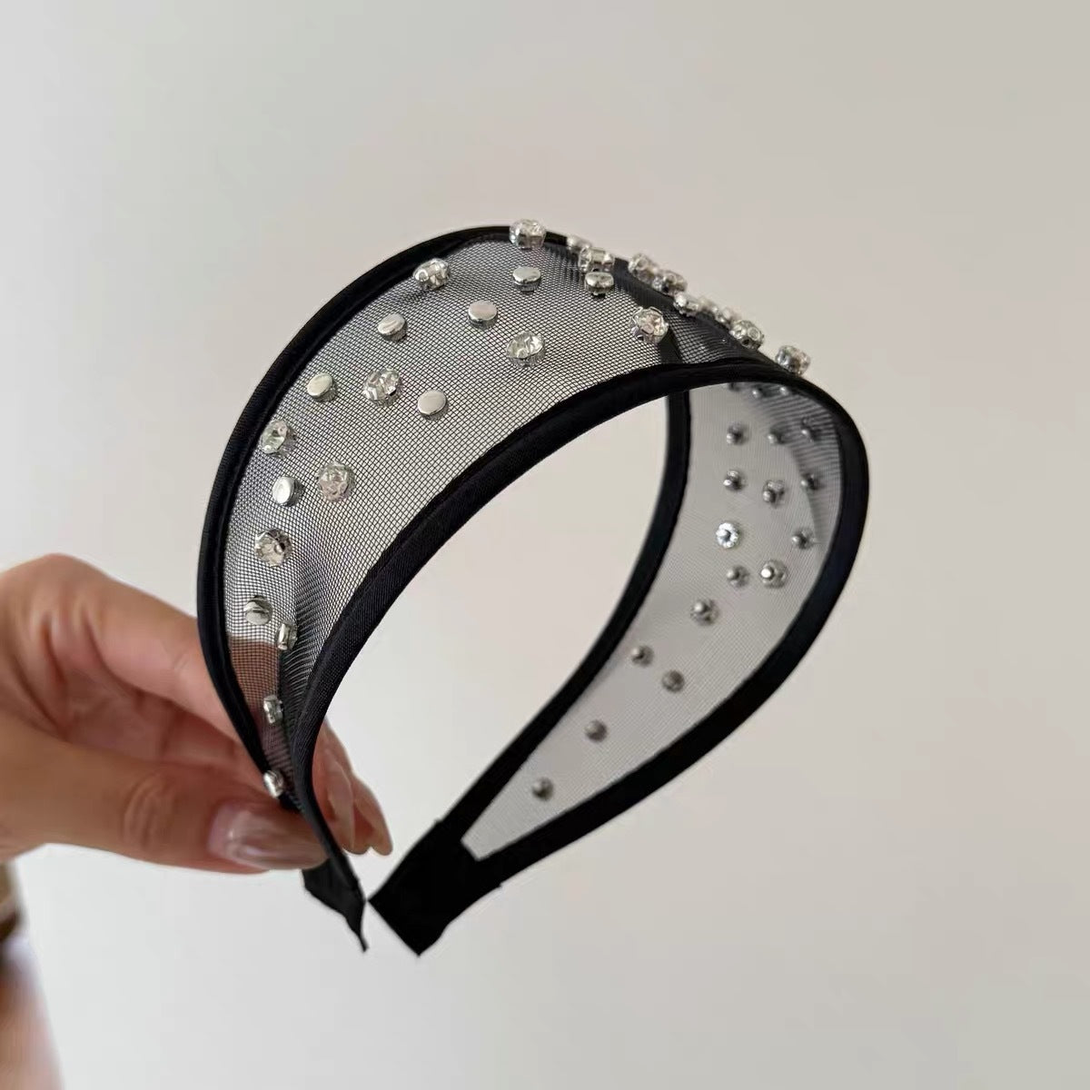 Elegant Wide Sheer Mesh Headband 6W6HBD271