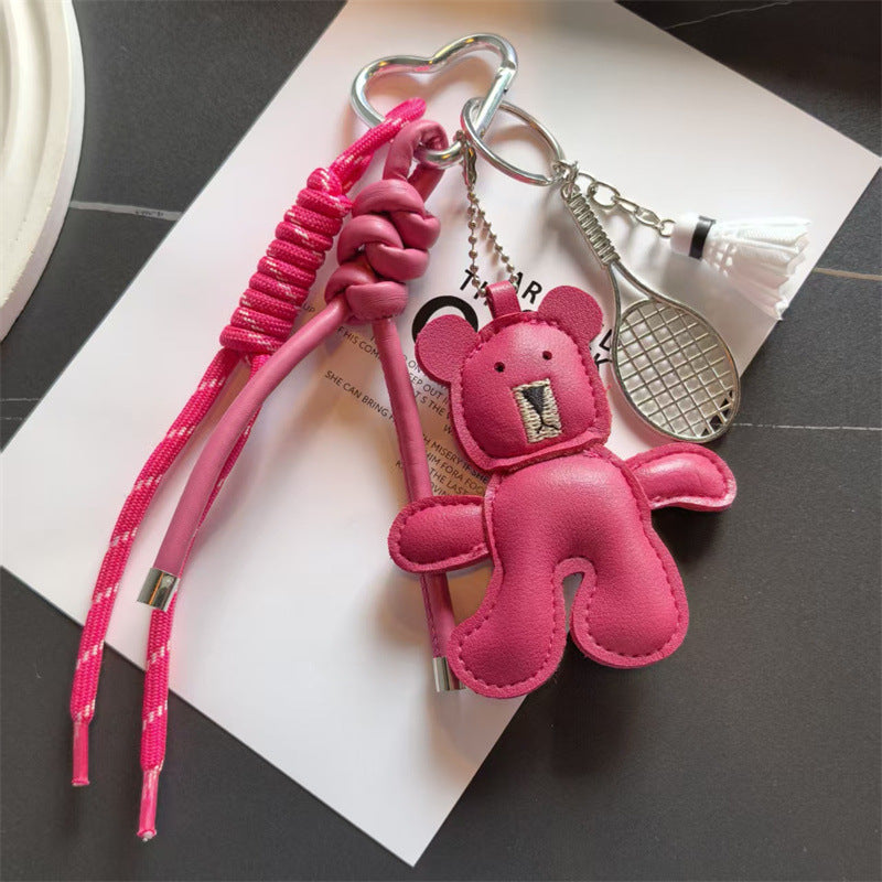 Cute PU Bear Pendant Keychain Bag Charm 6W10BBC375