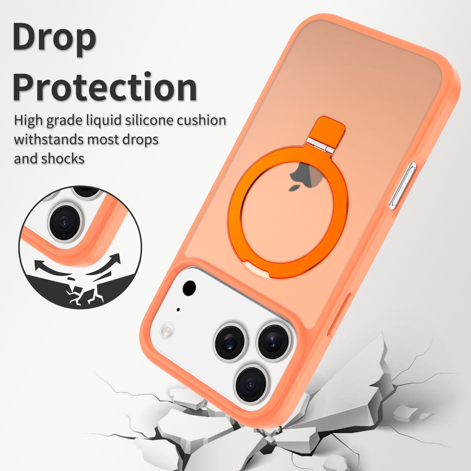 Magnetic Foldable Ring Kickstand Shockproof iPhone Case 6Z13HPC211