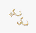 Stylish Rhinestones Moon Pendant Hoop Earring 6W6JER570