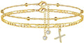 Trendy Initial Letter Gold Pla - DippedShop Wholesale - #1363