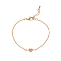 Trendy Gold Plated Zirconia Chain Bracelet 6W6JBR331