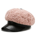 Vintage Faux Lamb Plush Warm Baseball Cap 6W6HAT924