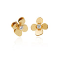 Flower Rhinestone Stud Earrings - DippedShop Wholesale - #1827