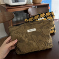 Vintage Elephant Jacquard Portable Makeup Bag MK2BW6S10BOB76