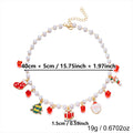 Christmas Santa Snowman Bell Charm Necklace 6W6JNC876
