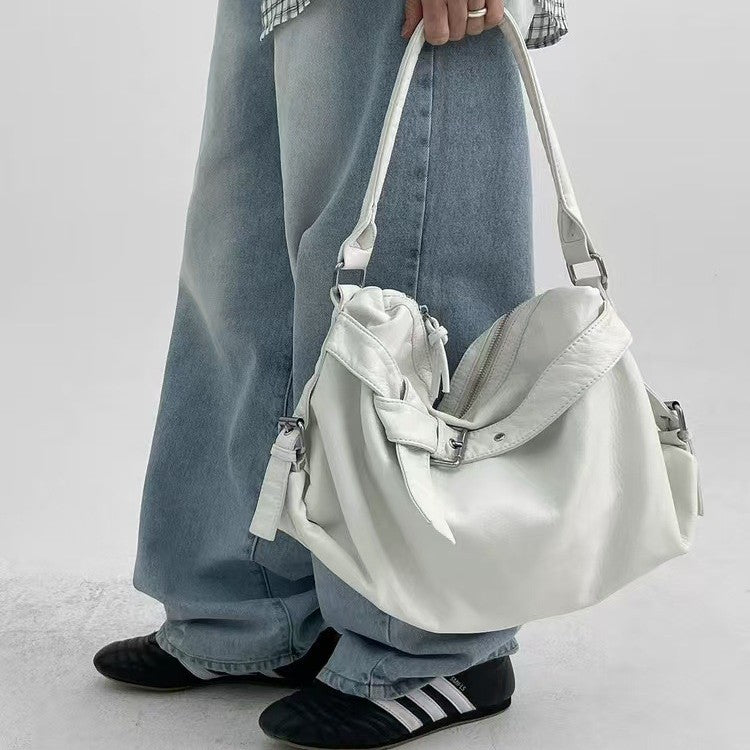 Stylish Solid Color Soft Leather Underarm Bag 6W10BBG2012
