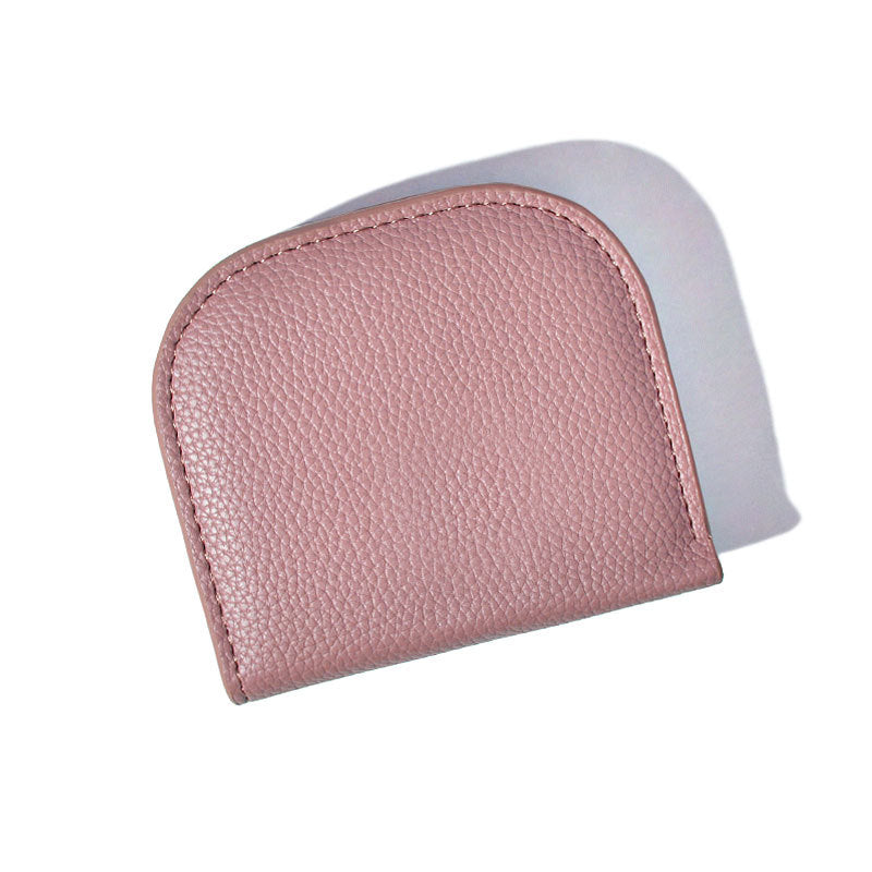 Minimalist Solid Color Semicircle Coin Purse Wallet 6S10BWB131