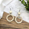 Rattan Dangle Earrings Beach - DippedShop Wholesale - #1571
