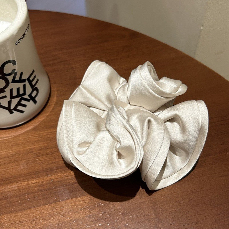 Elegant Solid Color Ruffled Hair Scrunchies 6W6HSR326