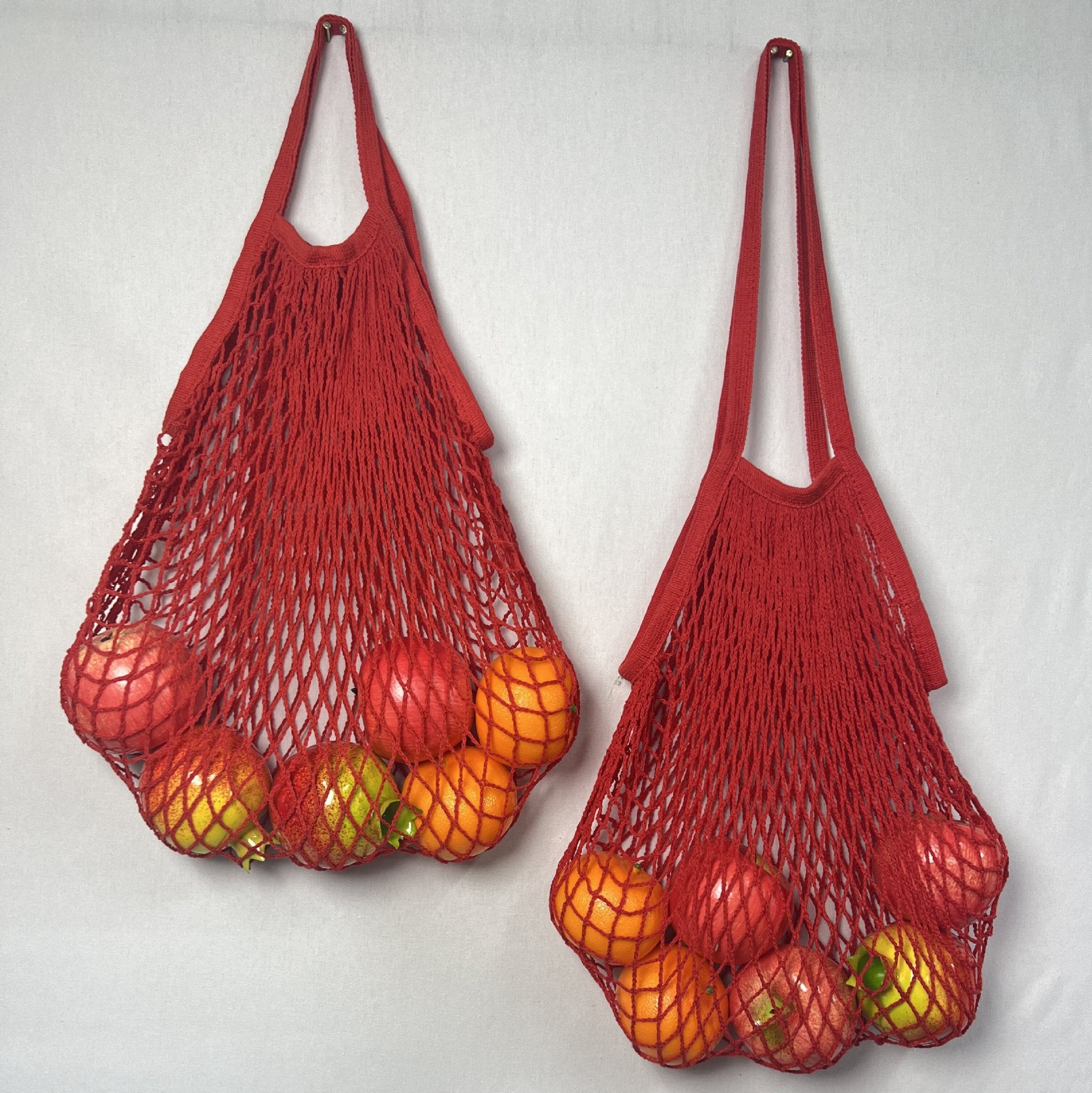 Solid Color Hollow Out Shopping Mesh Storage Bag 8BW6BOB93T